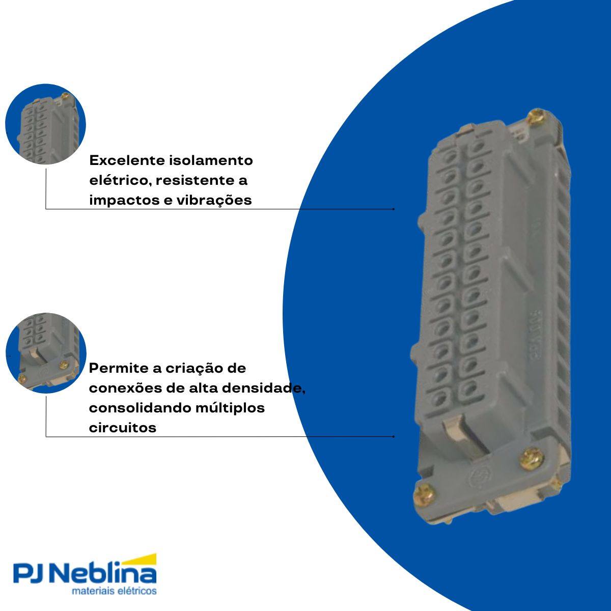 Porta Contato Tomada Multipolar Femea 24P 16A 600V Termoplástico Cinza - Steck