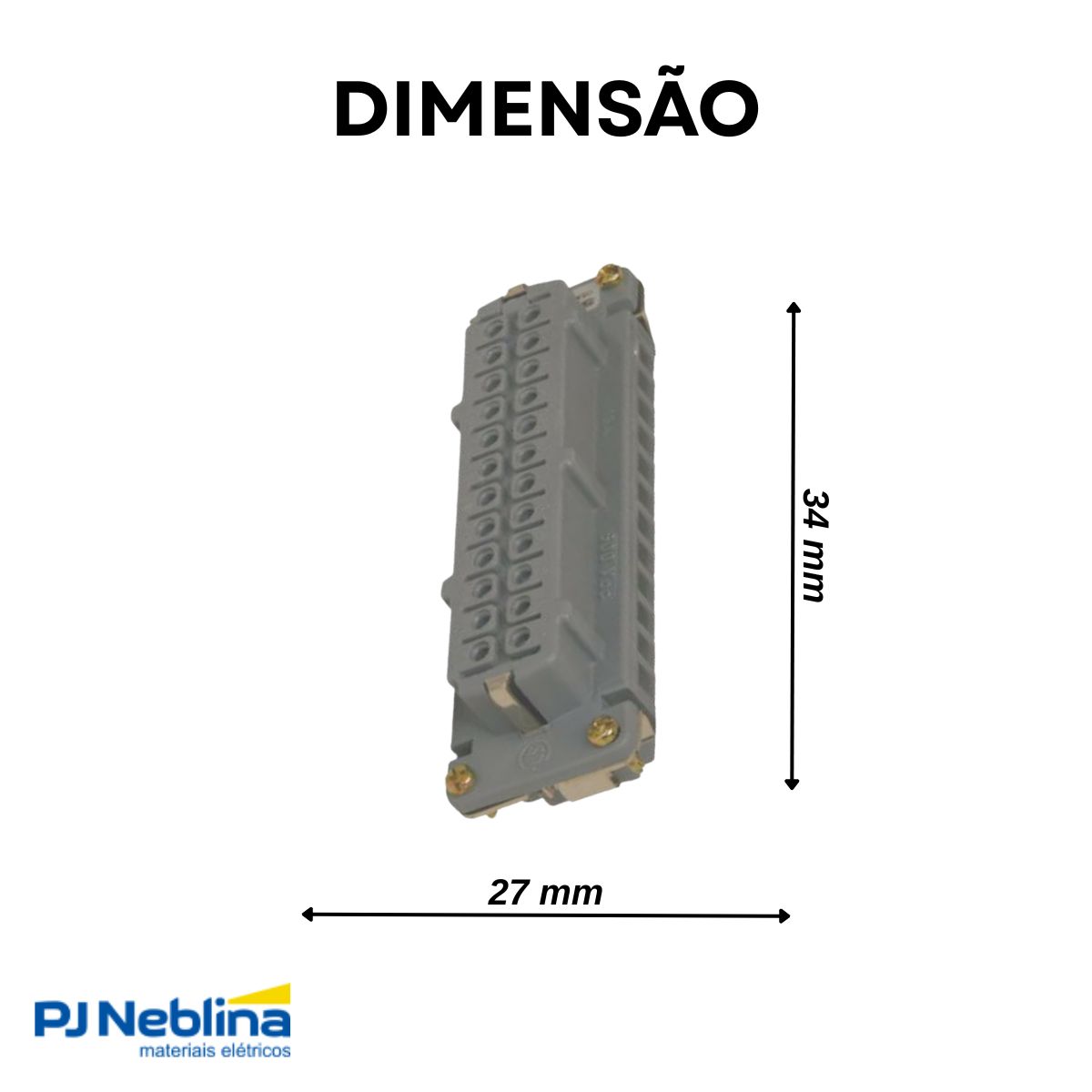 Porta Contato Tomada Multipolar Femea 24P 16A 600V Termoplástico Cinza - Steck