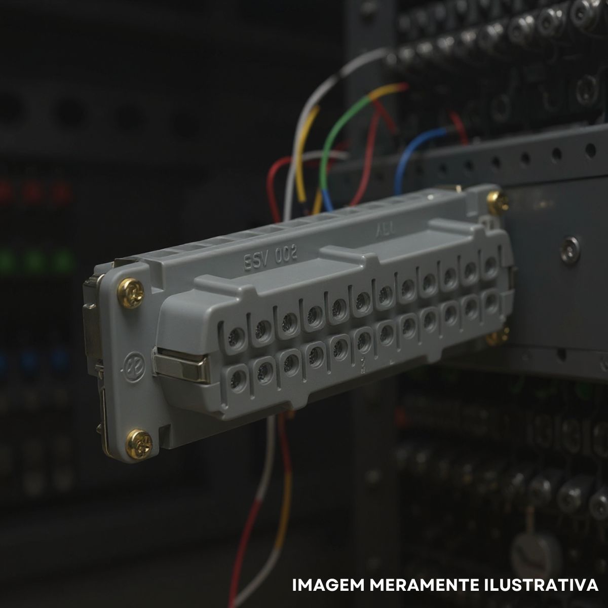 Porta Contato Tomada Multipolar Femea 24P 16A 600V Termoplástico Cinza - Steck