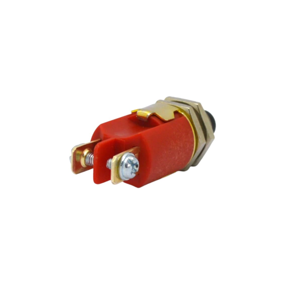 Interruptor Pushbutton Com Porca 0,5/1A 120/250Vca Nf Vermelho/Preto Cpd-206 - Margirius