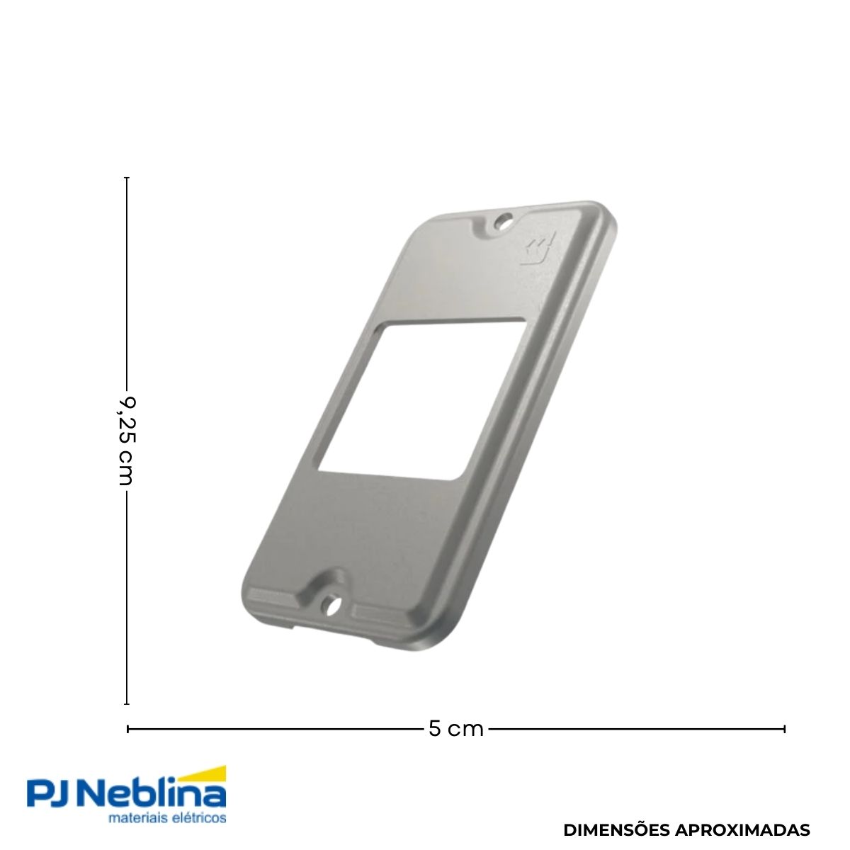 Tampa Condulete 2 Postos Juntos Alumínio 1/2-3/4 C/Pintura Cinza S/Vedação - Wetzel