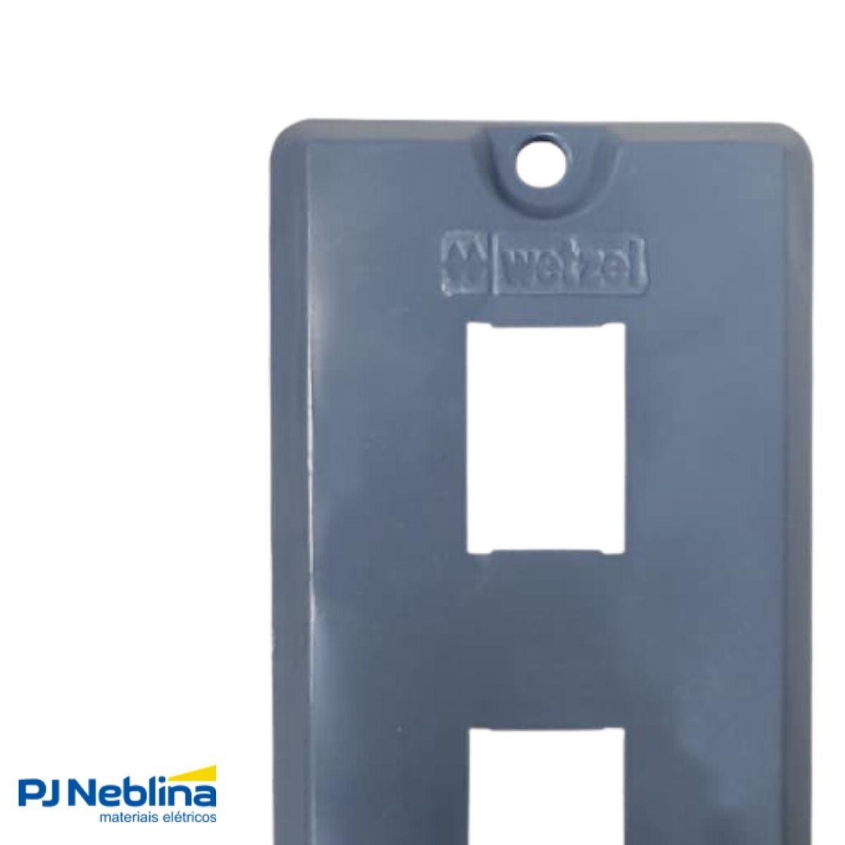 Tampa Condulete 2 Tom Rj11/Rj45 Alumínio 1Pol C/Pintura Cinza S/Vedação - Wetzel