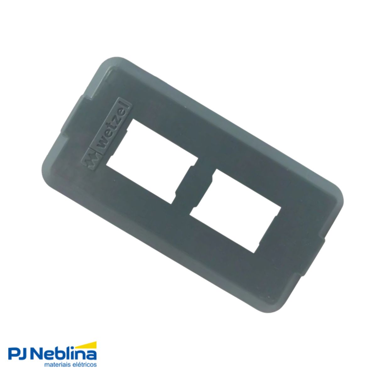 Tampa Condulete 2 Tom Rj11/Rj45 Pvc 1/2-3/4 Cinza S/Vedação - Wetzel