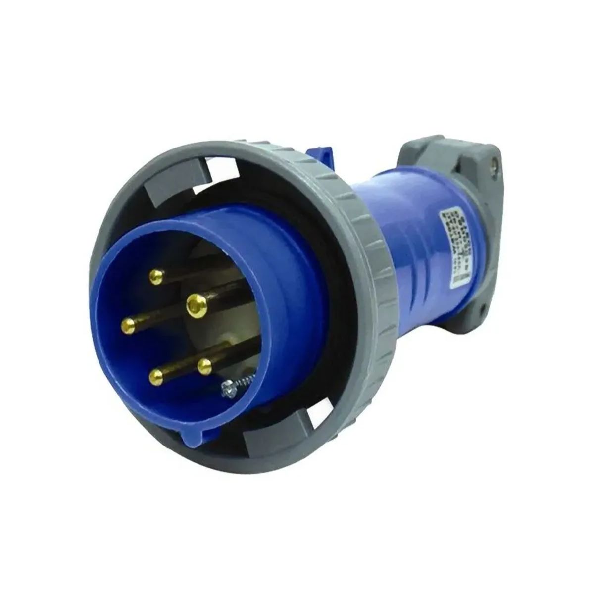 Plug Macho Prova D'água Poliamida 6.6 2P+T 32A 220/240V Az 6H Ip67 - Steck