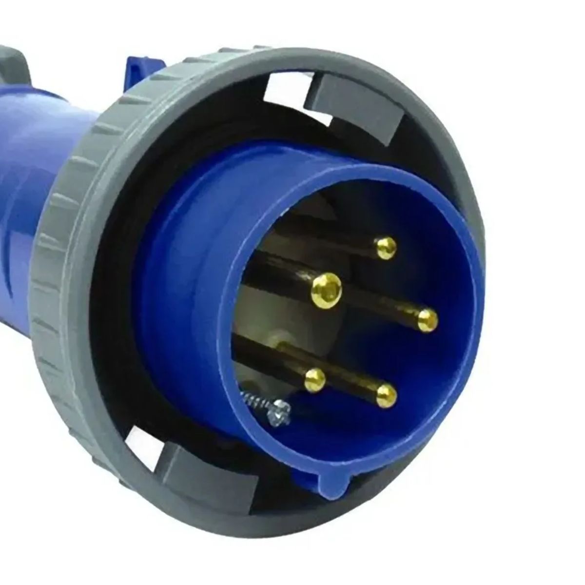 Plug Macho Prova D'água Poliamida 6.6 2P+T 32A 220/240V Az 6H Ip67 - Steck