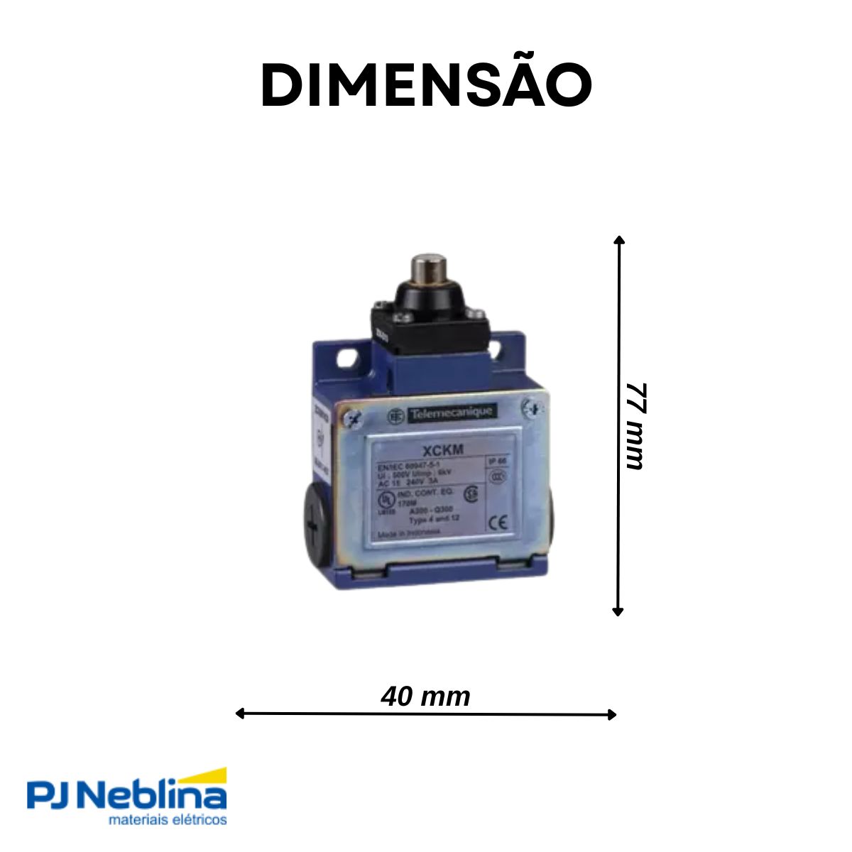 Chave Fim De Curso Pistão 3A 1Na+1Nf Ip66 - Telemecanique