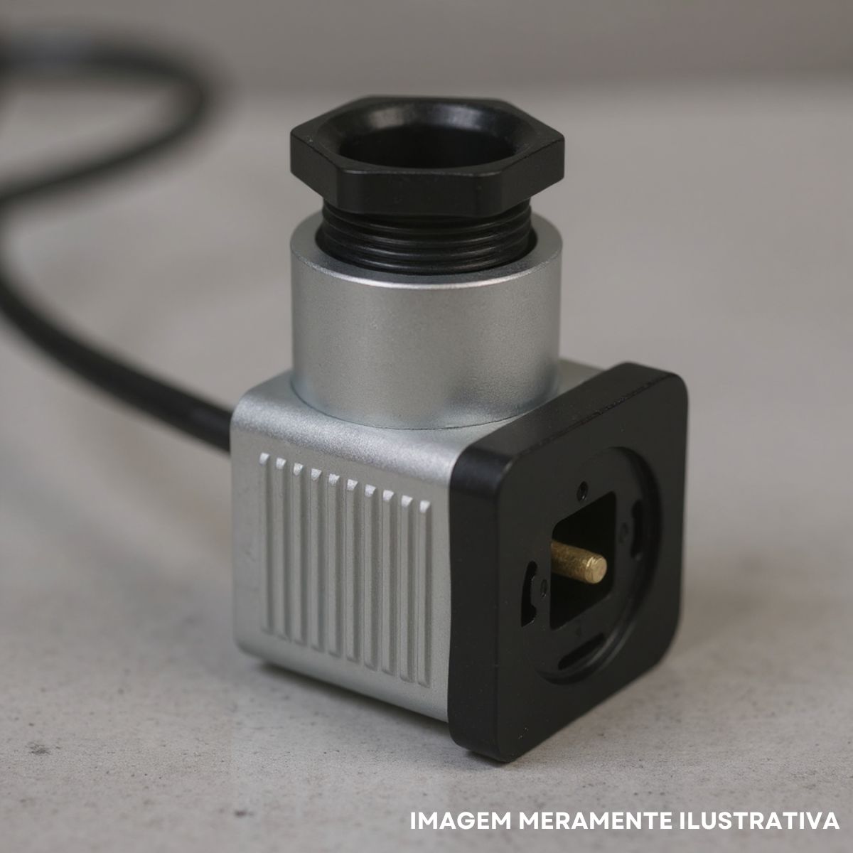 Conector Solenoide Face Quadrada Poliamida Pt 3P+T 10A 250V Pg11 - Steck