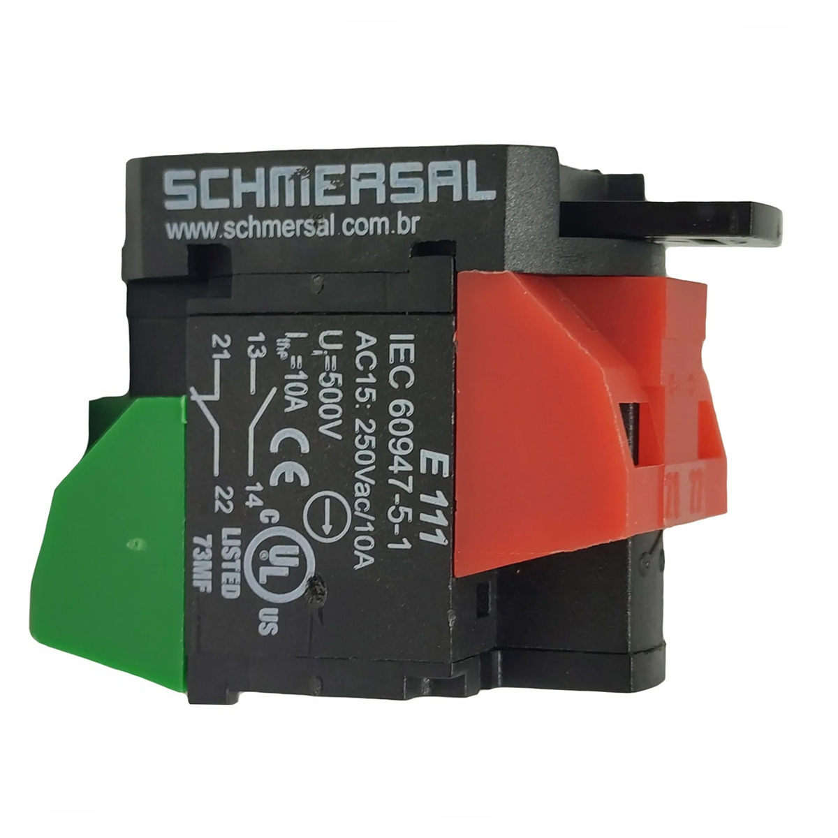 Elemento De Contato Impulso 1Na+1Nf Aro Cromado Para Botão 22,5/30Mm Plástico E111 - Ace Schmersal