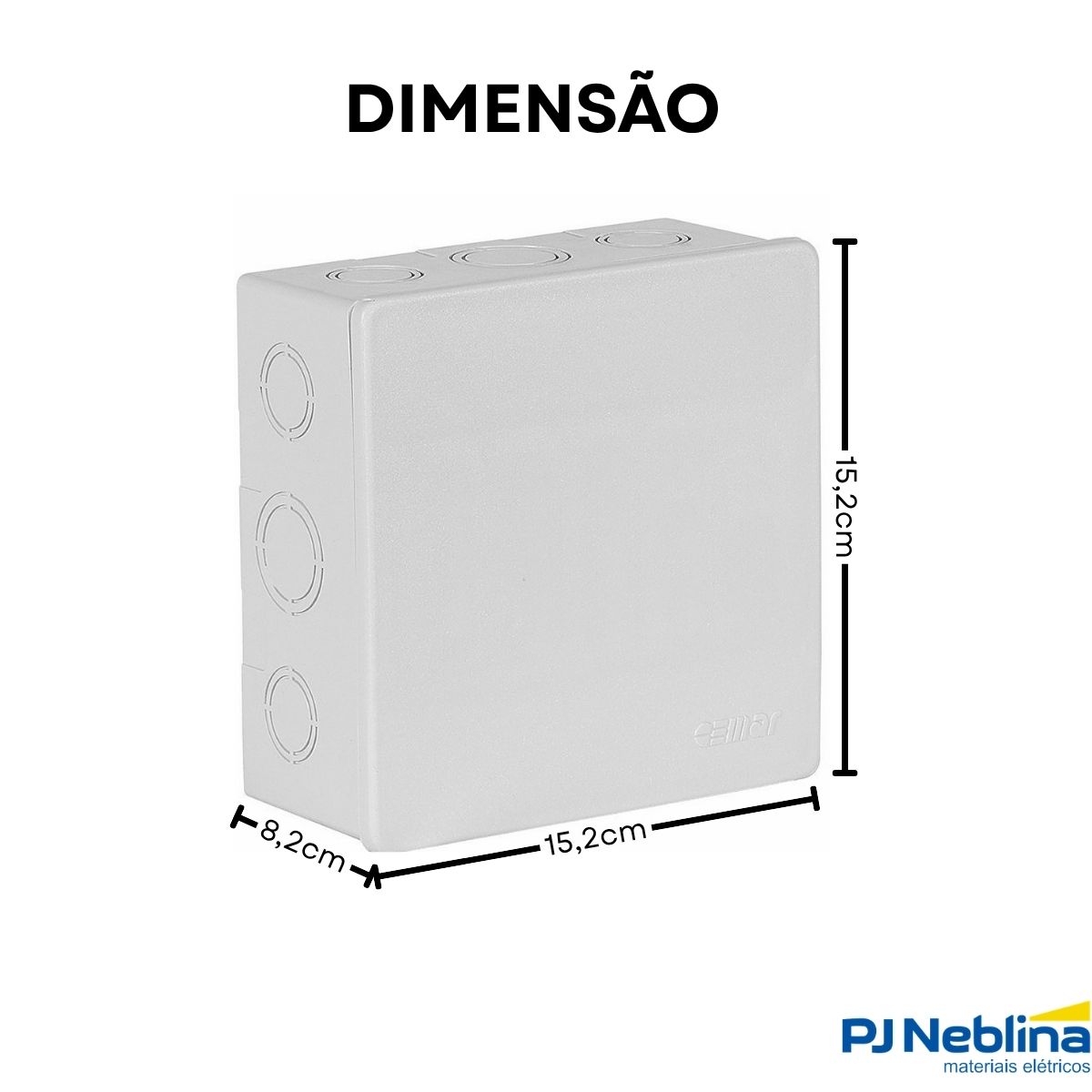 Caixa De Passagem Chapa De Aço Sob Cps-15 152x152x82mm Galvanizado 901042 Cemar