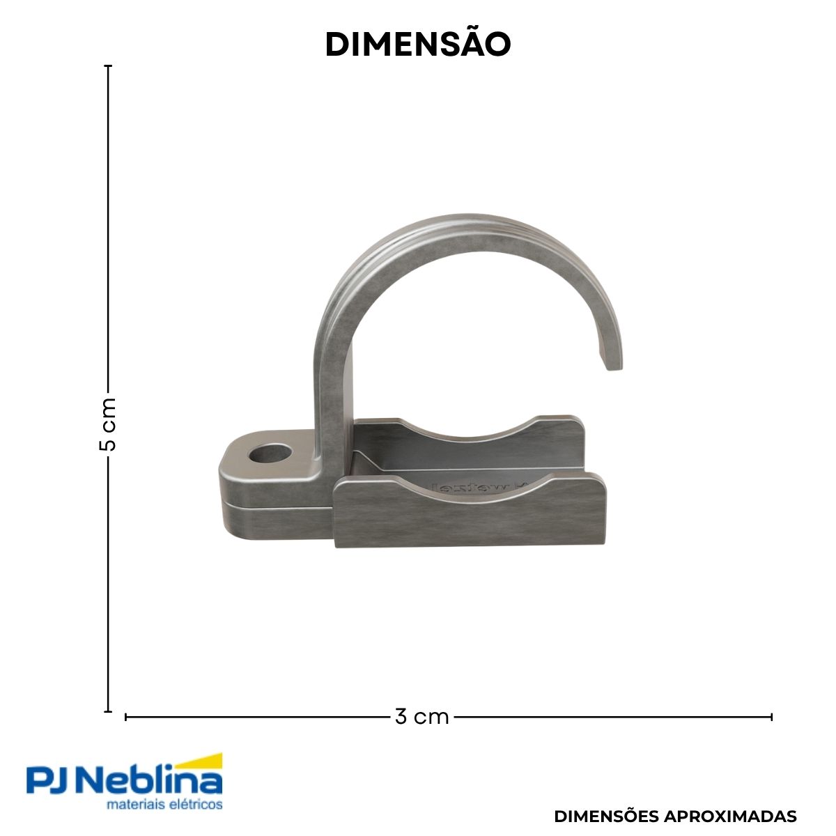 Braçadeira Tipo Unha C/Base 1.1/4 Alumínio - Wetzel