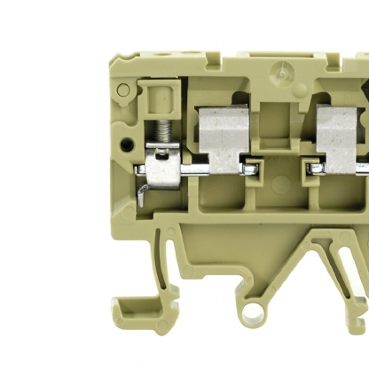 Conector Borne Passagem Porta Fusível 2 Conexões 4,00mm 24Vcc Bege Led 24Vcc ASK1 LD - Conexel