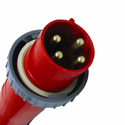Plug Macho Prova D'agua Poliamida 6.6 3P+T 63A 380/440V Vermelho 6H Ip67 - Steck