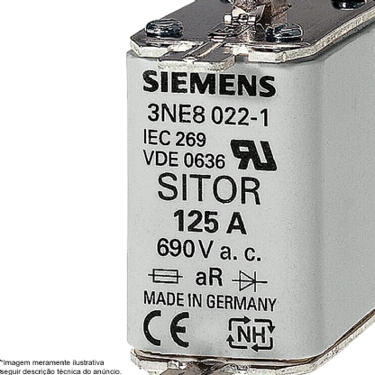 Fusível Nh T-00 80A 690Vca 3NE80201 - Siemens