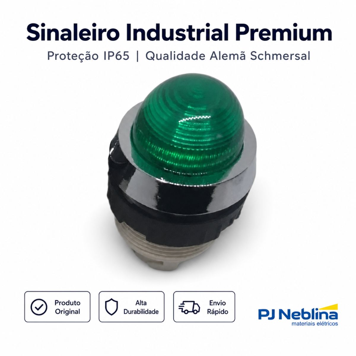 Sinaleiro Monobloco Saliente Redondo 30Mm Plástico Verde Plástico Preto Ip65 - Ace Schmersal