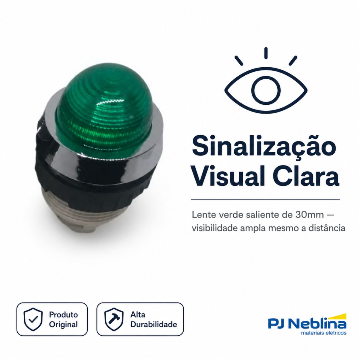 Sinaleiro Monobloco Saliente Redondo 30Mm Plástico Verde Plástico Preto Ip65 - Ace Schmersal