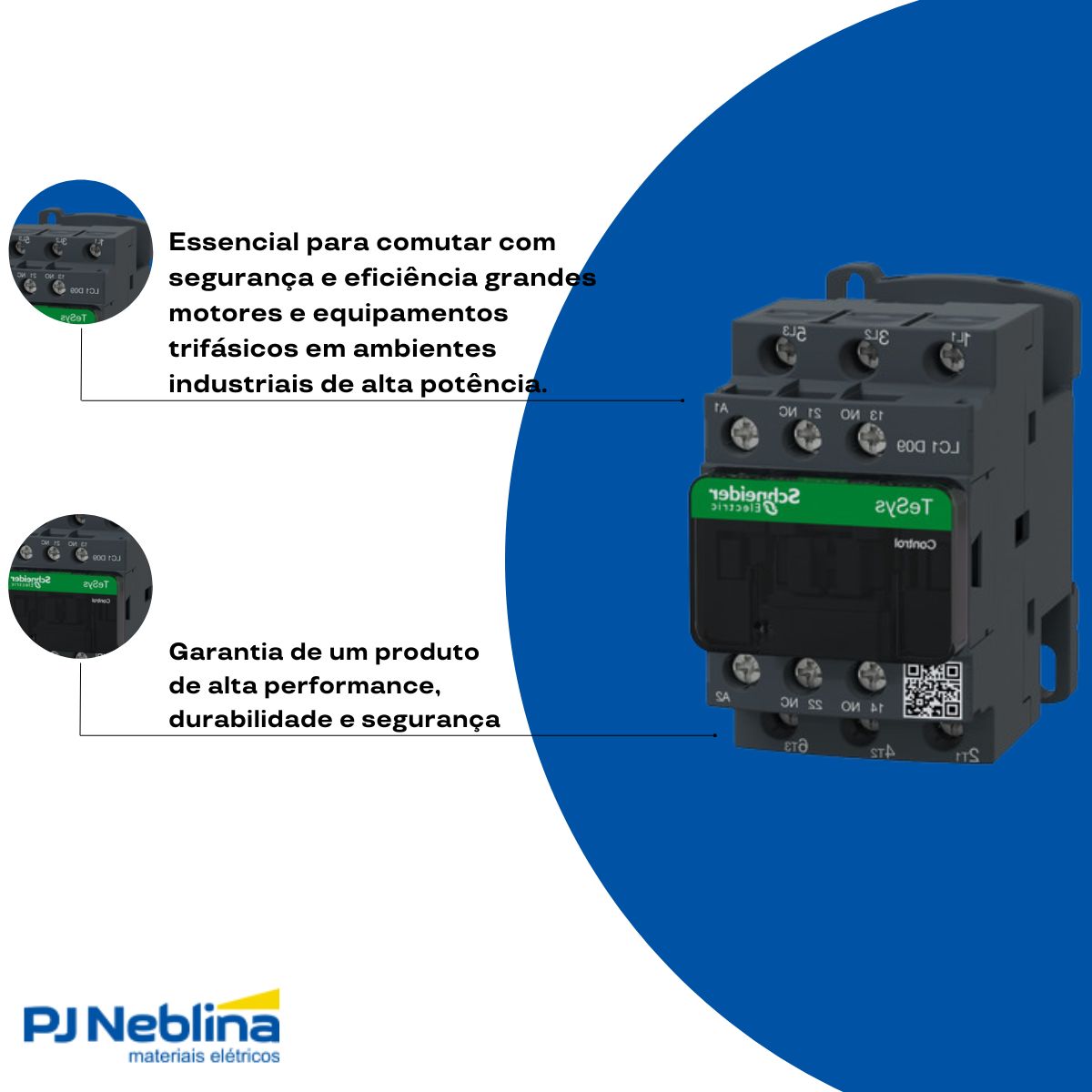 Contator Potencia Tripolar 9A 127V 1Na+1Nf 50/60Hz - Schneider
