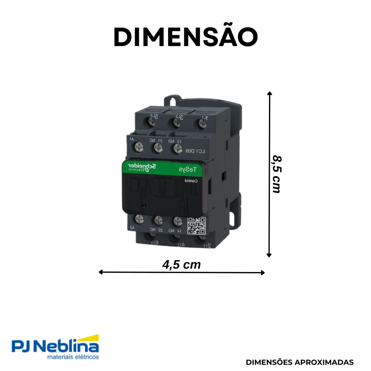 Contator Potencia Tripolar 9A 127V 1Na+1Nf 50/60Hz - Schneider