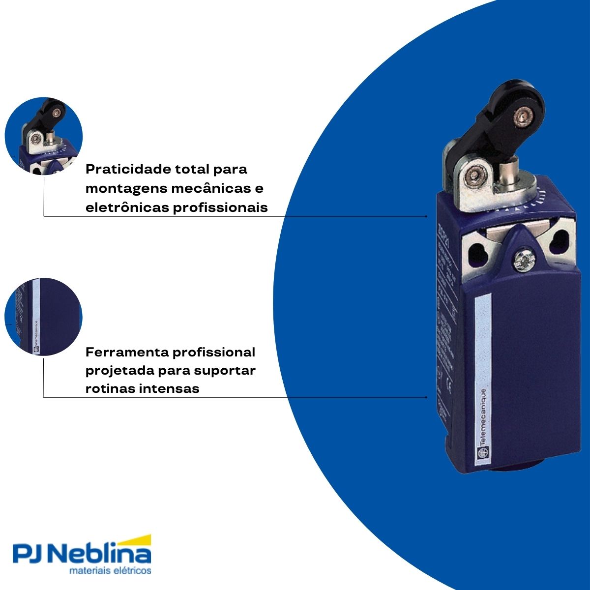 Chave Fim De Curso Alavanca C/Roldana 3A 1Na+1Nf Ip66/Ip67 - Telemecanique