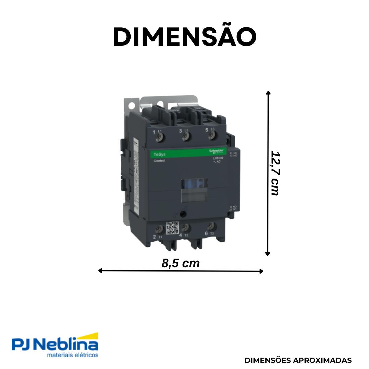 Contator Potencia Tripolar 80A 24V 1Na+1Nf 50/60Hz - Schneider