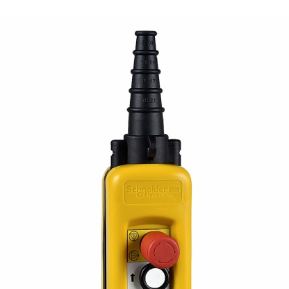 Botoeira Plástico Pendente 3 Furos 2 Botões + Emergência 1 Velocidade XACA2813 - Schneider Electric