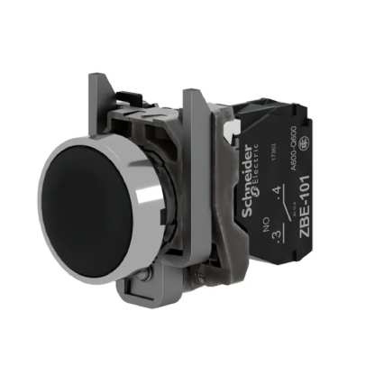 Botão Comutador Montado Normal Impulso 1Na 22mm Preto XB4BA21 - Schneider Electric