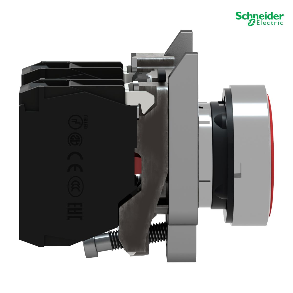 Botão Comando Normal Impulso 1Na+1Nf 22Mm Vermelho -  Schneider Electric