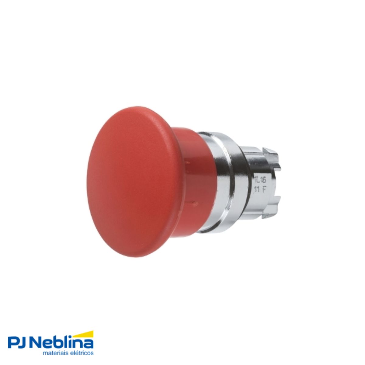 Frontal Botão Emergência Cogumelo Faceado Pulsador 22Mm Metálico Vermelho - Schneider