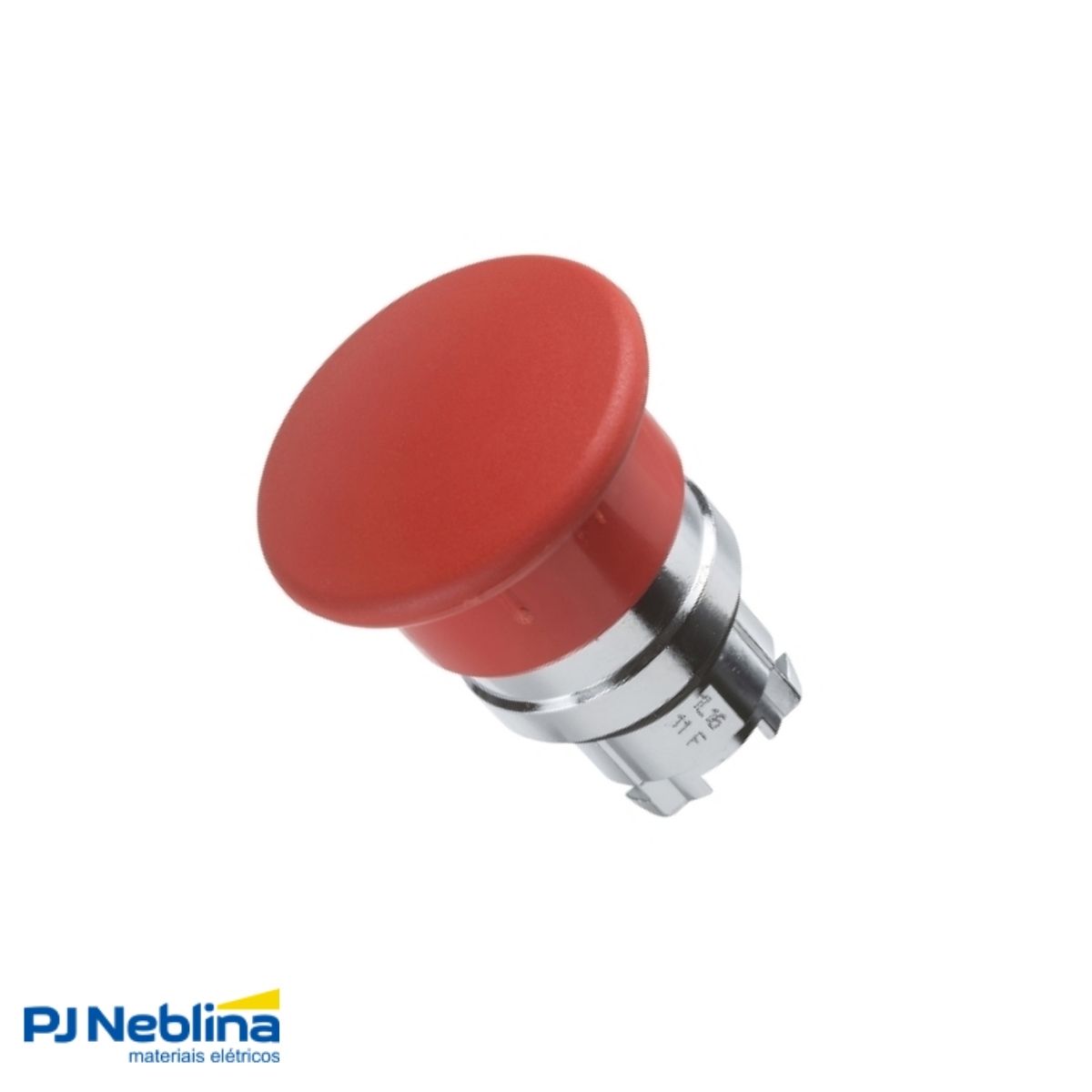 Frontal Botão Emergência Cogumelo Faceado Pulsador 22Mm Metálico Vermelho - Schneider