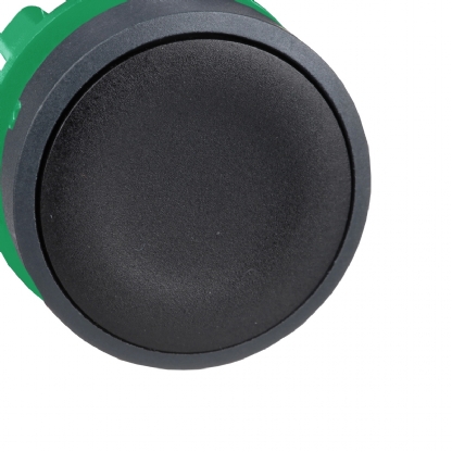 Frontal Plástico Botão Faceado Impulso Preto 22,5mm ZB5AA2 - Schneider Electric