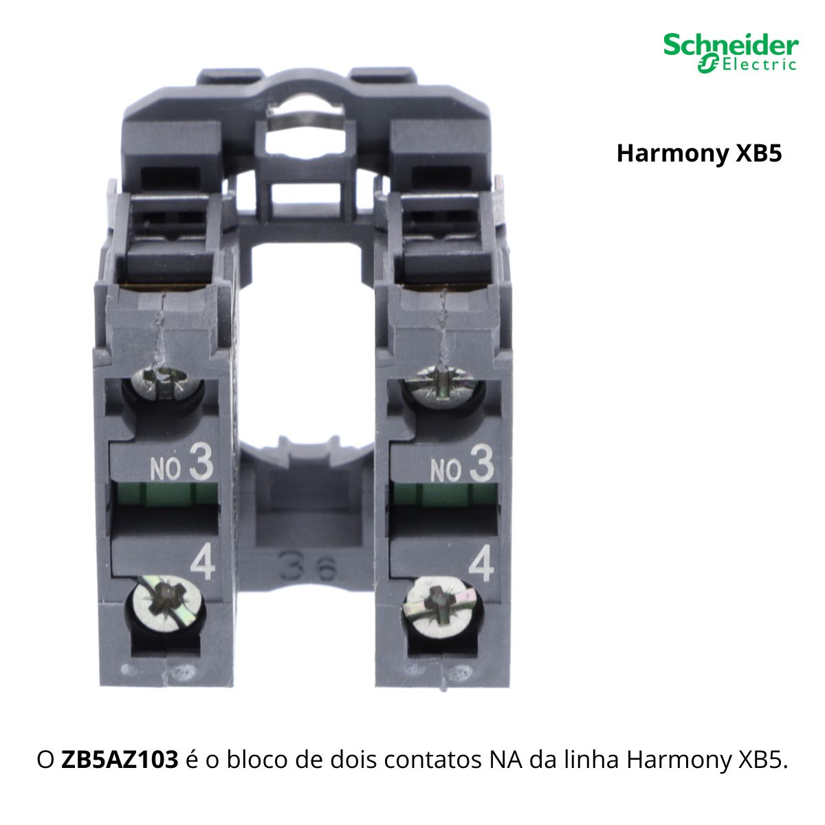 Corpo Completo Xb5 1Na+1Na Com Elemento De Contato Para Botão ZB5AZ103 - Schneider Eletric