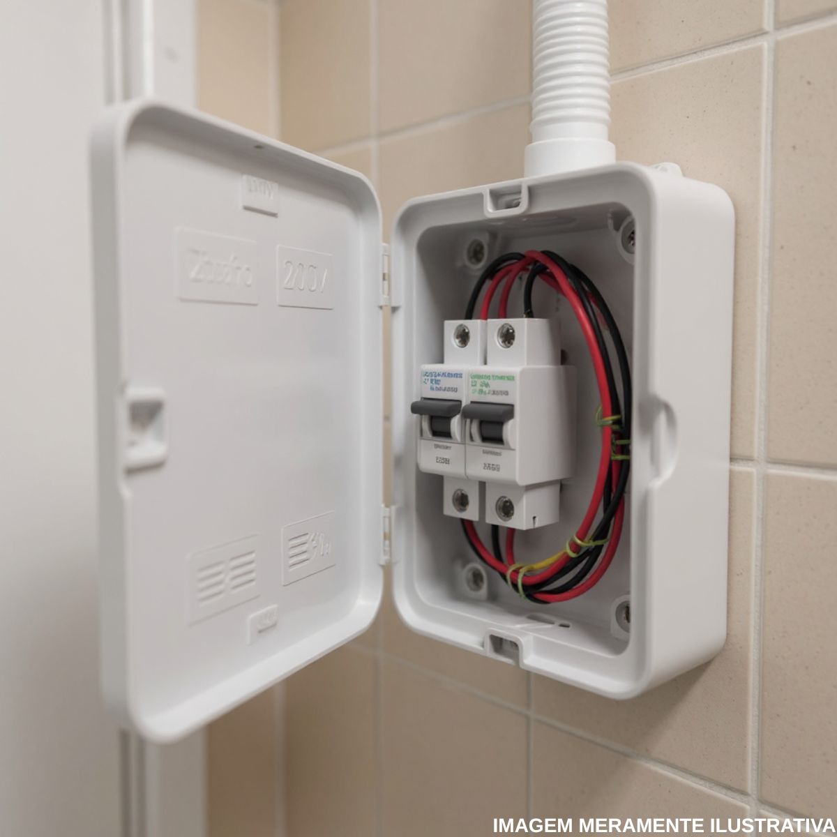 Centrinho Distribuição Sob Para 2 Disjuntores Din Termoplástico Porta Opaca Sem Barramento Ip40 - Brum