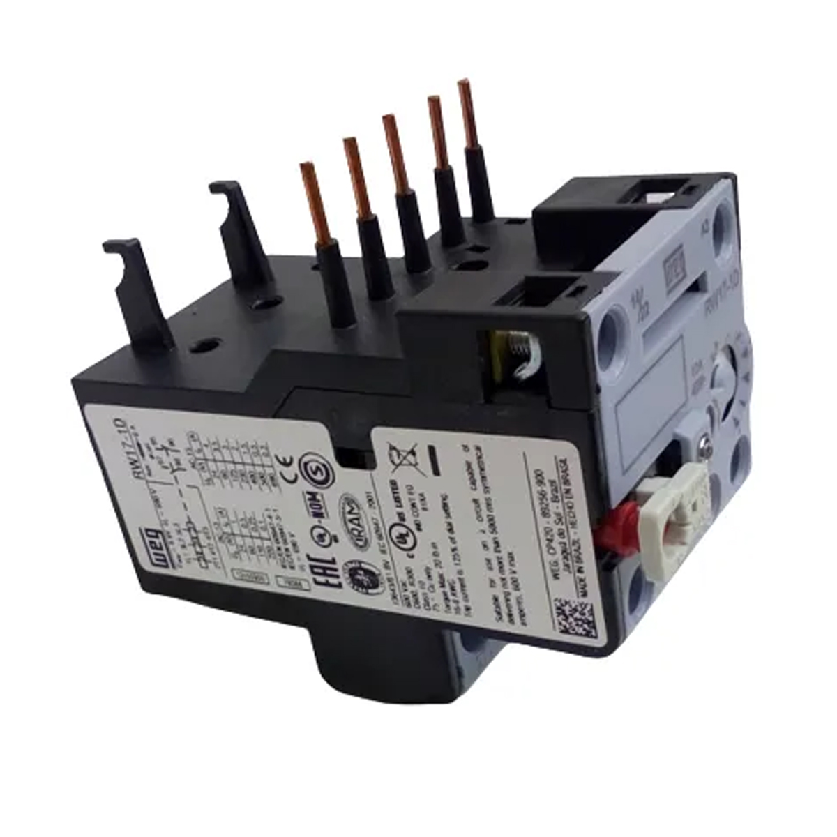 Rele Sobrecarga Térmico 2,8-4A Classe Terminal Parafuso 3 Polos IP10-IP20 Weg