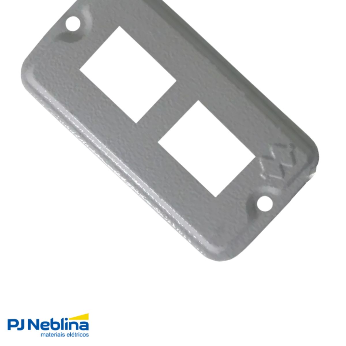 Tampa Condulete 2 Tom Rj11/Rj45 Alumínio 1/2-3/4 C/Pintura Cinza S/Vedação - Wetzel