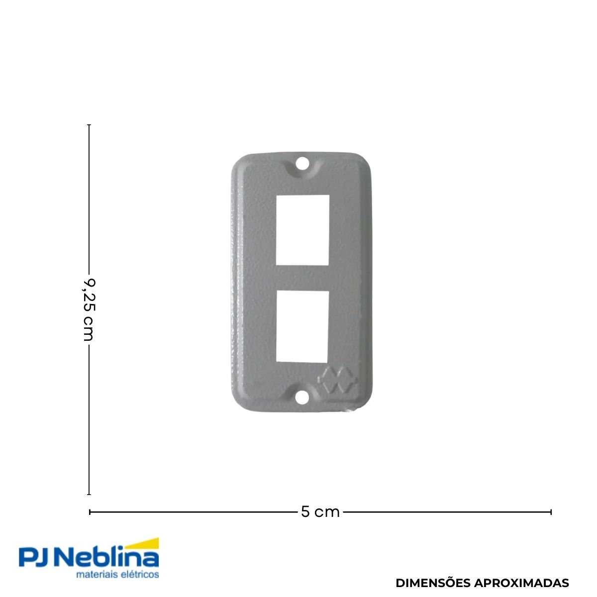 Tampa Condulete 2 Tom Rj11/Rj45 Alumínio 1/2-3/4 C/Pintura Cinza S/Vedação - Wetzel