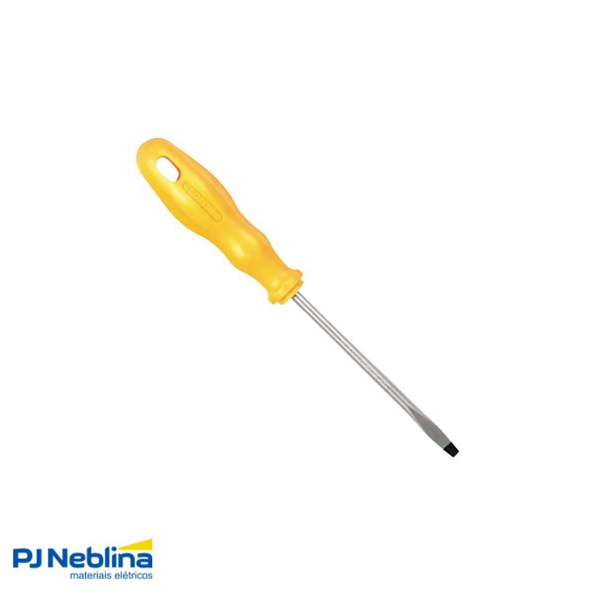 Chave Fenda Ponta Chata 1/8X3Pol (3X75Mm) Amarelo - Brasfort