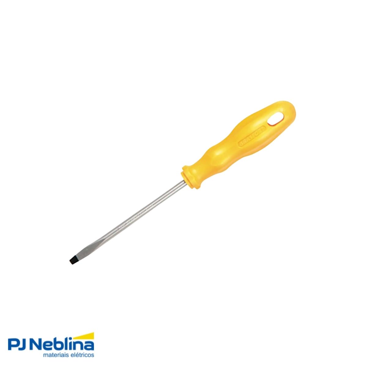Chave Fenda Ponta Chata 1/8X3Pol (3X75Mm) Amarelo - Brasfort