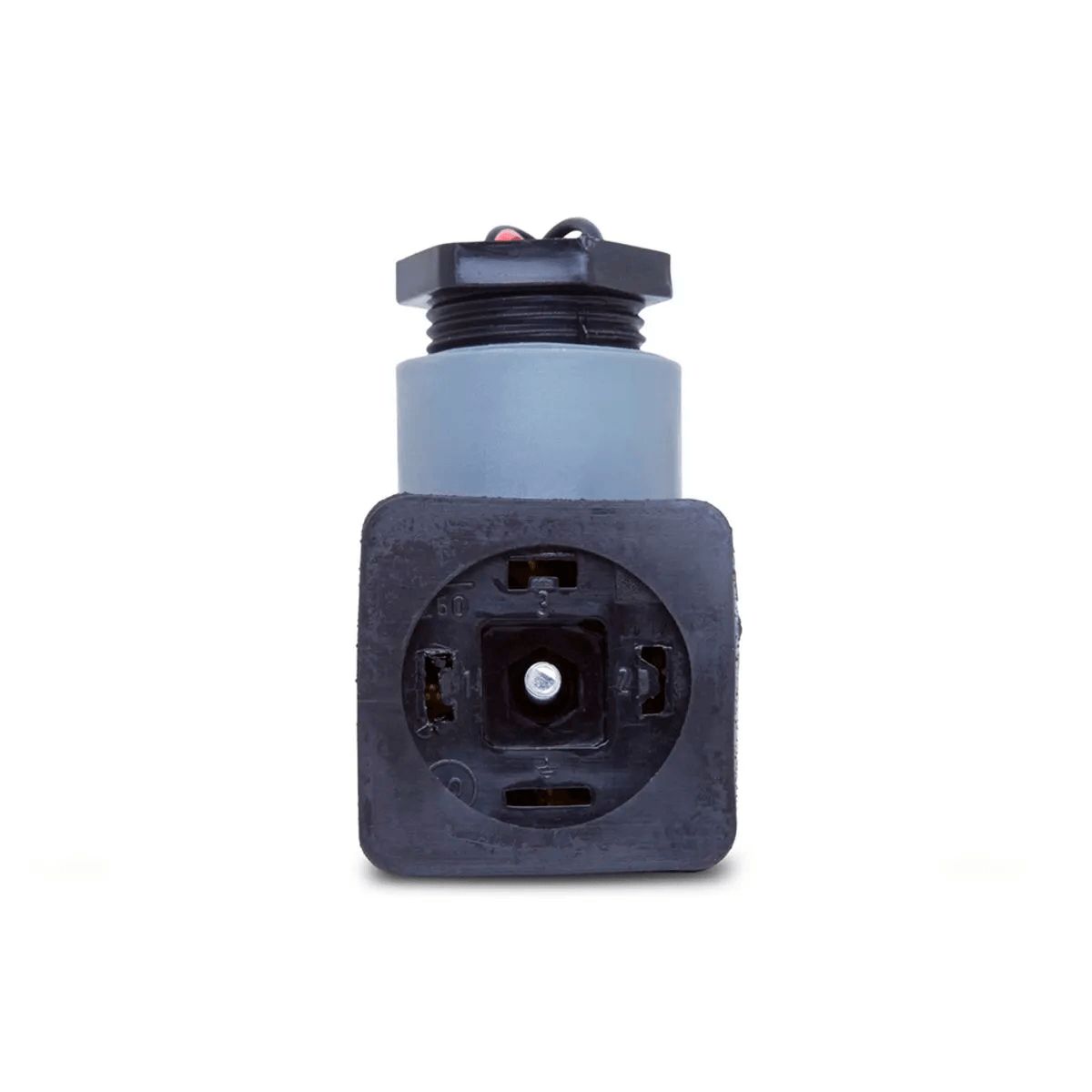 Conector Solenoide Face Quadrada Poliamida Preto 2P+T 10A 24V Led Pg11 - Steck