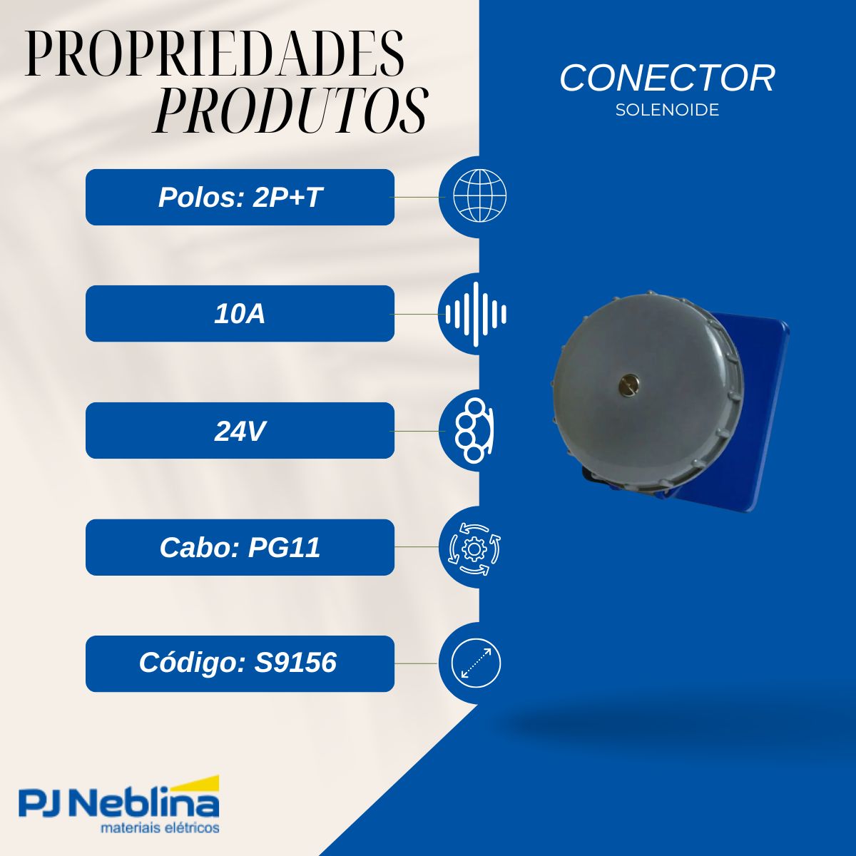 Tomada Industrial Femea Embutir Prova D'água 2P+T 32A 200/250V Az 6H Ip67 - Steck