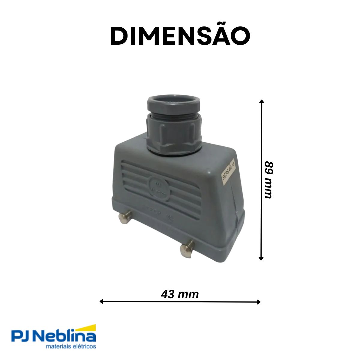 Carcaça Plug Saída Superior 4 Rebites 16 Polos Termoplástico P/Tomada - Steck