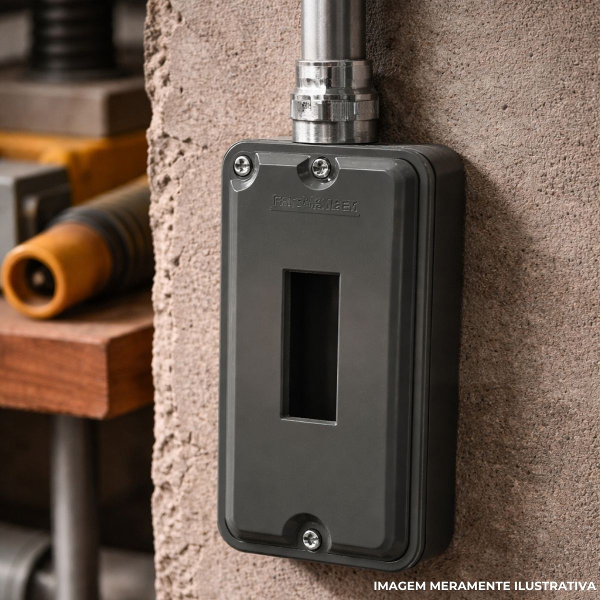 Tampa Condulete 1 Posto Vertical Pvc 1/2-3/4 Cinza S/Vedação - Wetzel