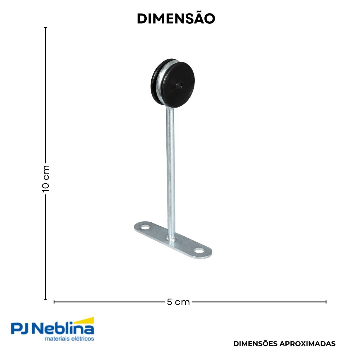 Isolador Simples Fixo 100Mm Galv Eletr C/Ch Encosto - Paratec