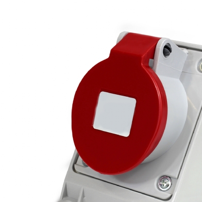 Tomada Industrial Fêmea Sobrepor 4P+T 16A 380/440V 6H Vermelho Newkon N5006 - Steck