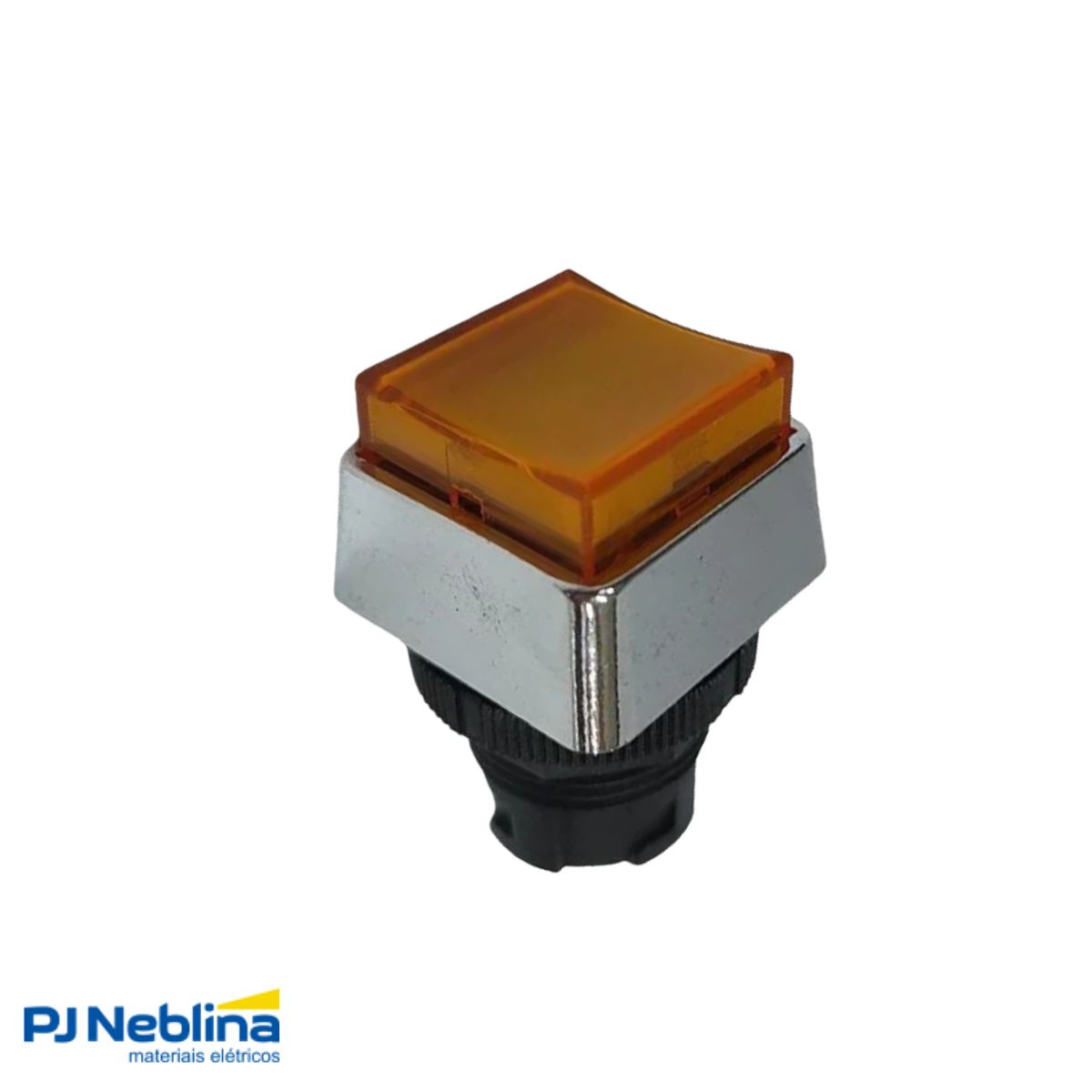 Botão Comando Pulsador Saliente Iluminado Quadrado 22 mm Plástico Amarelo - Ace Schmersal