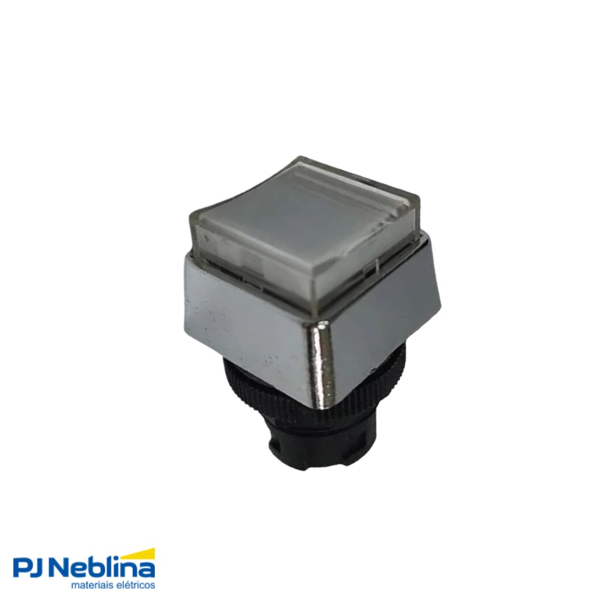 Botão Comando Pulsador Saliente Iluminado Quadrado 22 mm Plástico Transparente - Ace Schmersal