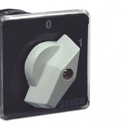 Chave Rotativa Liga/Desliga 3 Polos 32A 600V 2 Posições 60G Topo Cinza - Steck