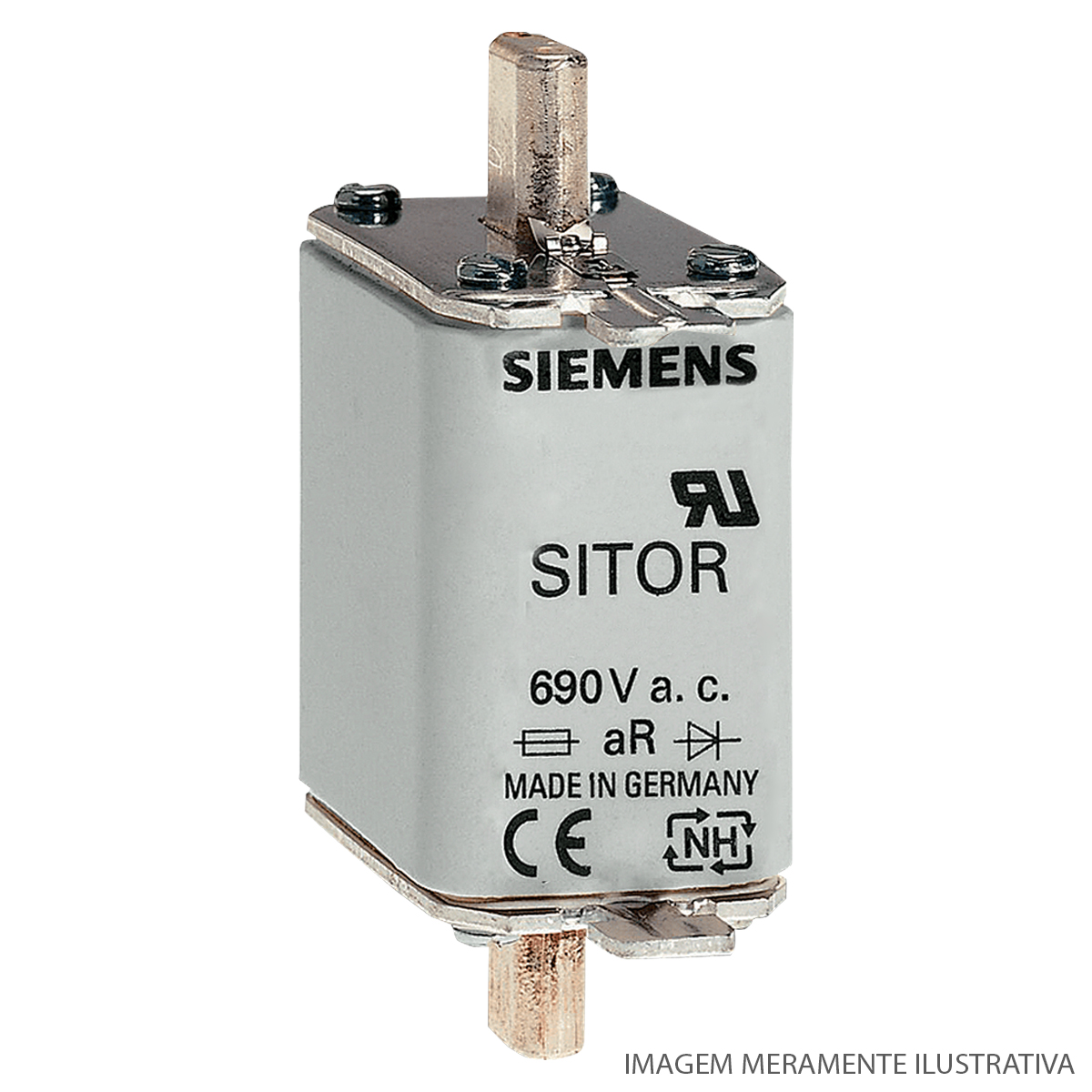 Fusível Nh Sitor Ultra Rápido Ar 160A 690V 100Ka T-00 Indicador Frontal 3NE80241 Siemens
