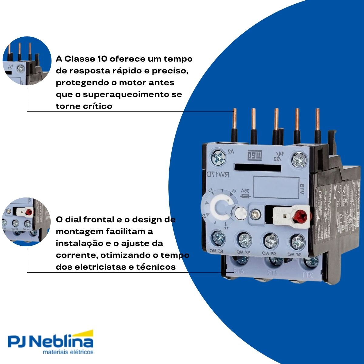 Relé Sobrecarga Térmico 7-10A Classe 10 - Weg