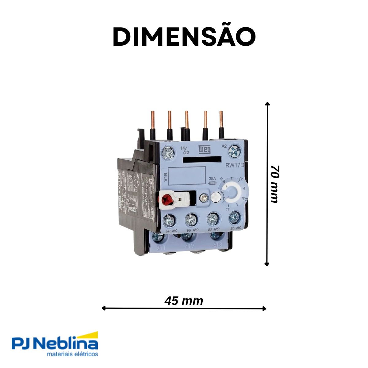Relé Sobrecarga Térmico 7-10A Classe 10 - Weg