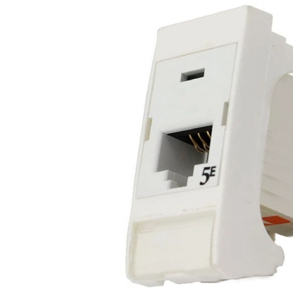 Módulo Tomada Rede RJ45 Cat5e Branco - Pialplus+