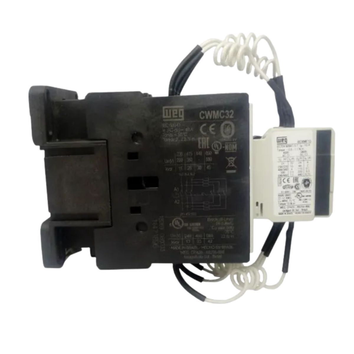 Contator Manobra Capacitor Tripolar 190-220V 50/60Hz 1Na 26Kvar/380-415V 55G - Weg